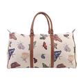 Signare Womens Fashion Canvas Tapestry Travel Weekend Overnight Bag in Butterfly Design