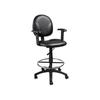 Boss Office & Home Transitional Drafting Stool with Adjustable Arms Black