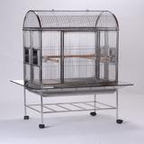 Featherland Abbey Bird Cage, 21" L X 30" W X 64" H, Silver