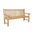 Anderson Teak Devonshire Teak Garden Outdoor Bench Wood/Natural Hardwoods in Black | 35 H x 72 W x 27 D in | Wayfair BH-706S