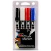 Marvy Uchida Bistro Chalk Marker Broad Tip Primary Colors 4 Pc Set 551740233