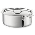 All-Clad D3™ Compact Stainless Steel Stock Pot w/ Lid Aluminum in Gray | 5.7 H x 14.3 W in | Wayfair 011644502508