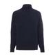 Mens Roll Neck Irish Jumper, Traditional Fishermans Aran Guernsey Sweater, 100% Wool Hand Knitted Made in Ireland -Navy - XX-Large