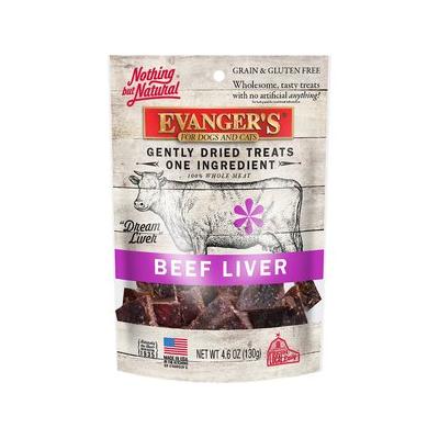 Evanger's Nothing but Natural Beef Liver Gently Dried Dog & Cat Treats, 4.6-oz bag