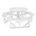 POLYWOOD® Park 36" Round Outdoor Picnic Table in White | Wayfair PH36WH