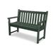 POLYWOOD® Traditional Garden Outdoor Bench Plastic in Green/Black | 35 H x 55.5 W x 24.25 D in | Wayfair TGB60GR
