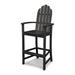 POLYWOOD® Classic Adirondack Outdoor Bar Chair Plastic in Black | 52.75 H x 24.75 W x 24 D in | Wayfair ADD202BL