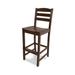 POLYWOOD® La Casa Café 47.13" Armless Outdoor Bar Stool Plastic in Brown | 47.13 H x 17 W x 20.75 D in | Wayfair TD102MA