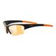 uvex sunsation - Sportbrille für Damen und Herren - verspiegelt - druckfreier & perfekter Halt - black matt orange/orange - one size