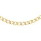 Carissima Gold Unisex 9 ct Yellow Gold 4 mm Diamond Cut Flat Curb Chain Necklace of Length 61 cm/24 Inch