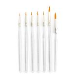 Royal & Langnickel - 7pc Zip N Close Clear Handle Artist Paint Brush Set - Detail Variety