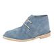 Ladies 2 Eyelet Suede Desert Boots, Denim Blue, 7 UK