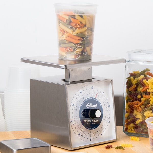 Edlund SR-10 OP Premier Series 10 lb. Mechanical Portion Scale with Oversized 7" x 8 3/4" Platform