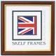 Skelf Frames 20 x 20 Inches Square Picture Photo Frame in Dark Wood with Gold Inlay Solid Wood with Styrene Hand made in Yorkshire (Multiple Sizes)