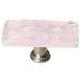 Sietto Skinny Glacier 2" Length Rectangle Knob 0.875 W in pinkCrystal & Glass/Metal in Satin Nickel/Rose | Wayfair SLK-228-SN