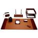 Dacasso 10 Piece Desk Set Leather in Brown | 34 W in | Wayfair D3020