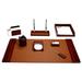Dacasso 8 Piece Desk Set Leather in Brown | 34 W in | Wayfair D3012