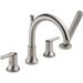 Delta Trinsic Double Handle Deck Mounted Roman Tub Faucet Trim w/ Handshower in Gray | 10 H in | Wayfair T4759-SS