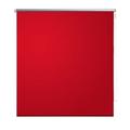 vidaXL Blackout Roller Blind with Thermal Layer,Easy-to-Install, Bedroom and Office Window Cover, 120 x 175 cm, Red