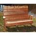 Creekvine Designs Cedar Benches Garden Outdoor Bench Wood/Natural Hardwoods in Brown | 40 H x 48 W x 28 D in | Wayfair WF1105CVD-CS