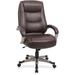 Lorell Executive Chair Upholstered, Leather in Black/Brown | 43 H x 26.5 W x 28.5 D in | Wayfair 63280