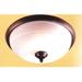 Classic Lighting 3 - Light 15" Simple Bowl Semi Flush Mount Glass in Brown | 7 H x 15 W x 15 D in | Wayfair 68900 EB