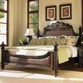 Tommy Bahama Home Royal Kahala Harbour Point Bed Wood/Wicker/Rattan in Brown | 69.25 H x 68 W x 91.5 D in | Wayfair 537-133C