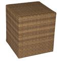 Woodard Saddleback Wicker Side Table Wicker/Rattan in Brown | 20 H x 18 W x 18 D in | Outdoor Furniture | Wayfair S523221