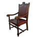 Armchair - New World Trading Diego 24" Wide Full Grain Leather Armchair Wood/Genuine Leather in Brown | 44 H x 24 W x 22 D in | Wayfair DAC32