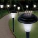 Pure Garden Solar Low Voltage Solar Powered Integrated LED Pathway Light Plastic in Black | 13.5 H x 4.25 W x 4.25 D in | Wayfair 82-5629