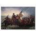 Buyenlarge Washington Crossing the Delaware Painting Print on Wrapped Canvas in White | 24 H x 36 W x 1.5 D in | Wayfair 0-587-60657-LC2436