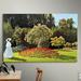 ArtWall Woman in Park w/ Poppies by Claude Monet Painting Print on Wrapped Canvas in Green/Red | 18 H x 24 W x 2 D in | Wayfair Cmonet49-18x24-w