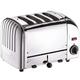 Dualit Classic 4 Slice Vario Toaster - Stainless steel, hand built in the UK - Replaceable ProHeat® elements - Heat two or four slots, defrost bread, mechanical timer - Replaceable parts