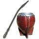 Natural Gourd Leather with Stainless Steel Straw to Drink Yerba Mate gourds