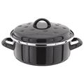 Judge JS37 Enamel Roasting Tin with Lid, 24x7cm, 3L Oven Dish, Roasting Tray & Hot Pot, Casserole Dishes with Lids Oven Proof - 5 Year Guarantee