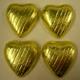 1kg Gold Foil Wrapped Milk Chocolate Hearts - Approx 200