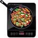 Andrew James Single Induction Hob, Portable 2000W Electric Cooker with Hot Plate Controls Touch Sensitive 10 Heat Levels Timer & Auto Switch Off Easy Use Cooking