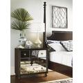 Tommy Bahama Home Royal Kahala Starlight Mirrored Nightstand Wood in Brown/Gray/Red | 33.75 H x 36 W x 18 D in | Wayfair 537-624