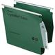 Rexel 275 Lateral Hanging Files with Tabs and Inserts, 30 mm base, Polypropylene, Green, Crystalfile Extra, Pack of 25, 70640