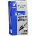 Pilot Super Colour Medium Marker Bullet 4.5 mm Tip - Silver, Box of 12