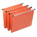 Esselte Dual Vertical Suspension Files, A4, V-Base, Pack of 25 Connectable Files, Tabs Included, Orange, Orgarex Range, 21631