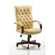 Chesterfield EX000005 Executive Leather Chair with Arms - Cream