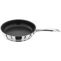 Stellar 7000 Non-Stick Frying Pan Skillet, Large 26cm, Polished Stainless Steel, Teflon, Induction Ready, Oven & Dishwasher Safe, Cast Handles, Precision Heat Distribution