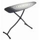 Brabantia - Ironing Board D - Integrated Steam Iron Rest - Adjustable Height with Transport Lock - Non-Slip Rubber Feet - Cotton Cover with Foam Layer - Foldable XL Unit - Titan Oval - 135 x 45cm