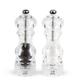 Peugeot - Nancy Manual Salt & Pepper Mill Set - Adjustable Grinders - Acrylic, Clear, 18 cm