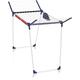 Leifheit Pegasus 180 Solid Plus Standing Clothes Airer, Foldable Clothes Rack for Outdoor & Indoor, 18 m Clothes Horse with clips for drying small items, Plus Peg Bag, Clothes Airer