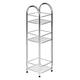 Premier Housewares 1600730 Shelving Unit Chrome Garage Storage 3 Tier Bathroom Organiser Non- Slip Shed Shelving Unit,Silver,Height 81 cm x width 24 cm x depth 22 cm