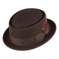 Jaxon & James Crushable Wool Pork Pie Hat - Brown XX-Large