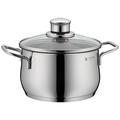 WMF cookware Ø 16 cm approx. 2l Diadem Plus pouring rim glass lid Cromargan stainless steel brushed suitable for all stove tops including induction dishwasher-safe