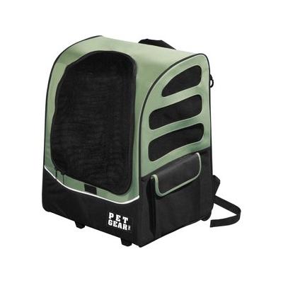 Pet Gear I-GO Plus Traveler Dog & Cat Backpack & Rolling Carrier, Sage